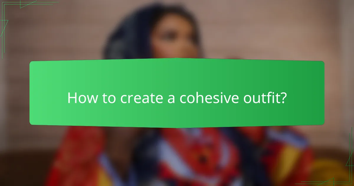 How to create a cohesive outfit?