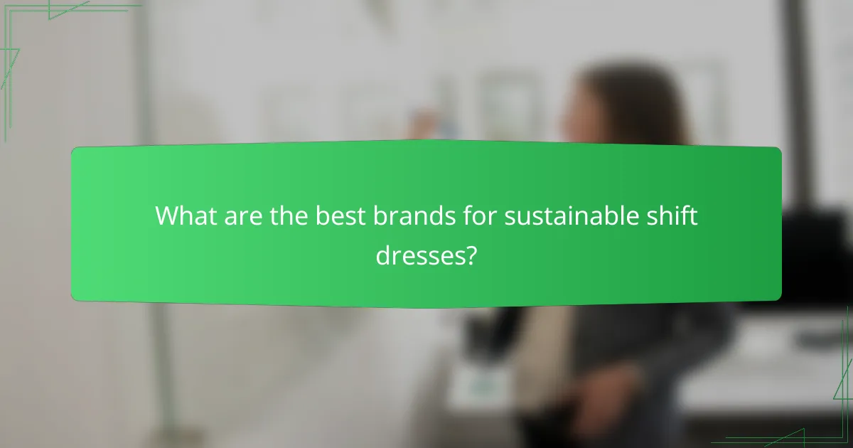 What are the best brands for sustainable shift dresses?